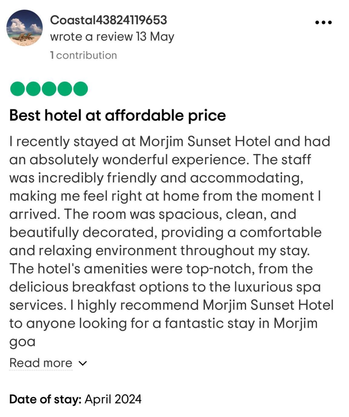 Morjim Sunset Hotel Extérieur photo